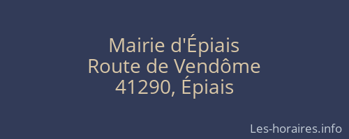 Mairie d'Épiais