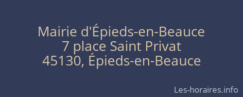 Mairie d'Épieds-en-Beauce