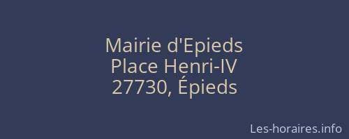 Mairie d'Epieds