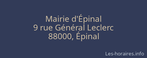 Mairie d'Épinal
