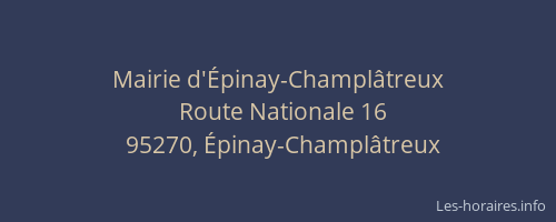 Mairie d'Épinay-Champlâtreux