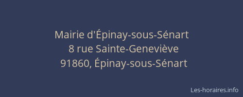 Mairie d'Épinay-sous-Sénart