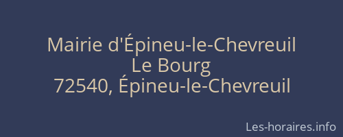Mairie d'Épineu-le-Chevreuil