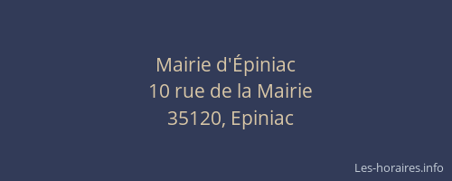 Mairie d'Épiniac