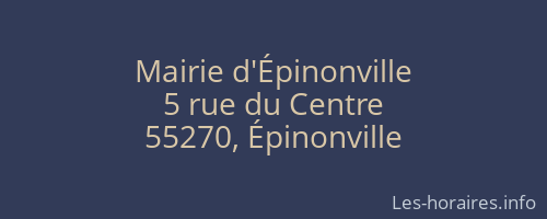 Mairie d'Épinonville