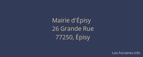Mairie d'Épisy