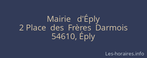 Mairie   d'Éply