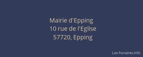 Mairie d'Epping