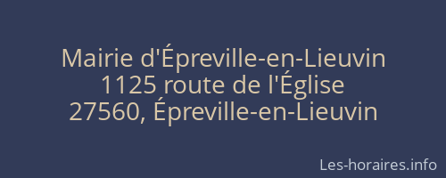 Mairie d'Épreville-en-Lieuvin