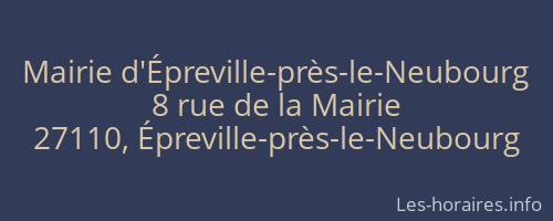 Mairie d'Épreville-près-le-Neubourg