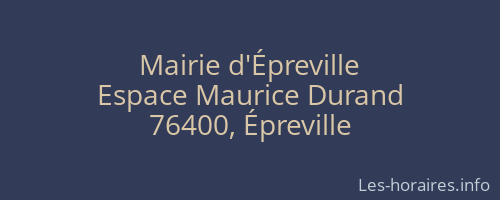 Mairie d'Épreville