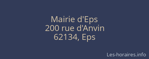 Mairie d'Eps