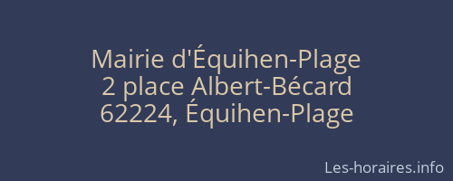 Mairie d'Équihen-Plage