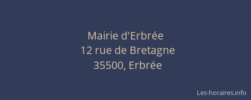 Mairie d'Erbrée