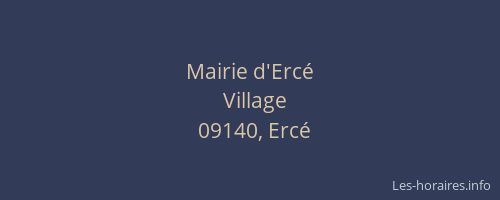 Mairie d'Ercé