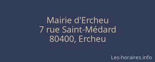 Mairie d'Ercheu