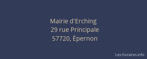 Mairie d'Erching