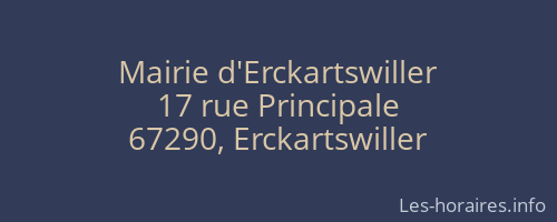 Mairie d'Erckartswiller