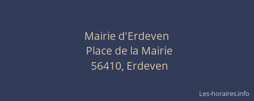 Mairie d'Erdeven