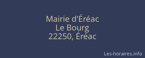 Mairie d'Éréac