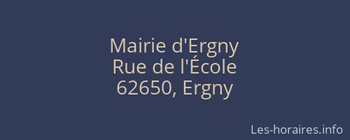 Mairie d'Ergny