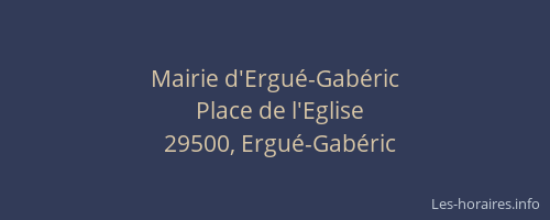 Mairie d'Ergué-Gabéric