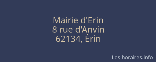Mairie d'Erin