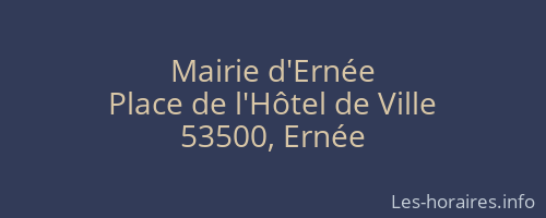 Mairie d'Ernée