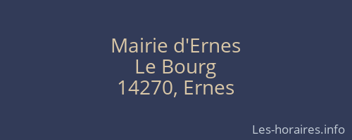 Mairie d'Ernes
