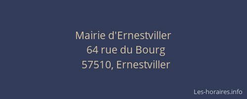 Mairie d'Ernestviller