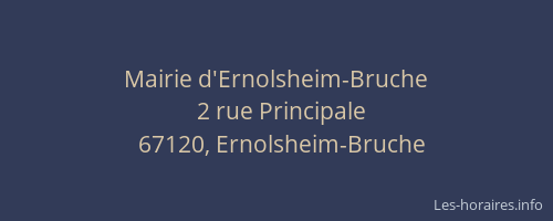 Mairie d'Ernolsheim-Bruche