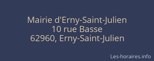 Mairie d'Erny-Saint-Julien