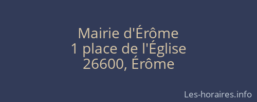 Mairie d'Érôme