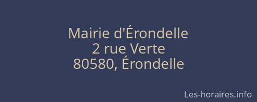 Mairie d'Érondelle