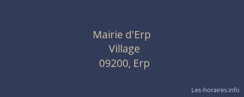 Mairie d'Erp