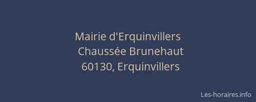 Mairie d'Erquinvillers