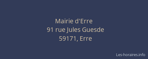 Mairie d'Erre