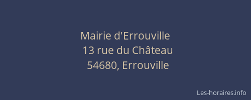 Mairie d'Errouville