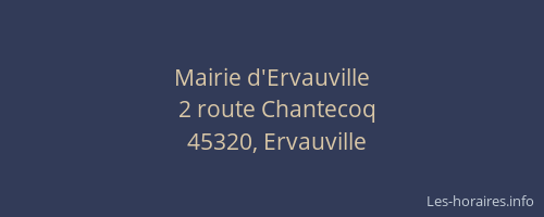 Mairie d'Ervauville