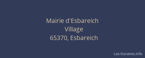 Mairie d'Esbareich
