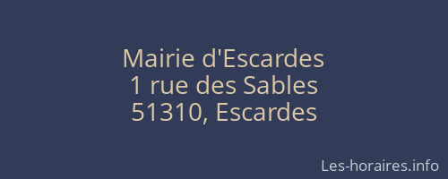 Mairie d'Escardes