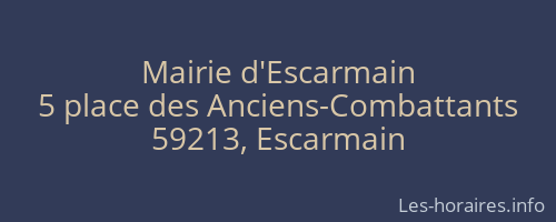 Mairie d'Escarmain