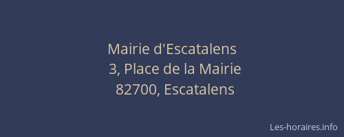 Mairie d'Escatalens