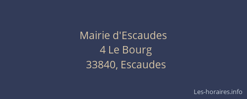 Mairie d'Escaudes