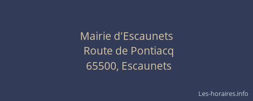 Mairie d'Escaunets