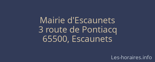 Mairie d'Escaunets