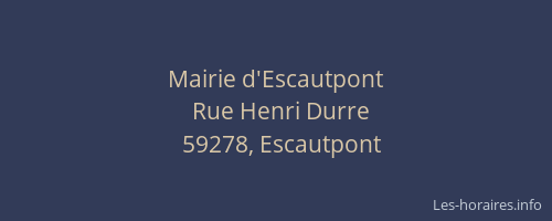 Mairie d'Escautpont