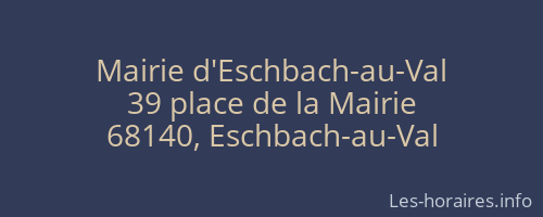 Mairie d'Eschbach-au-Val