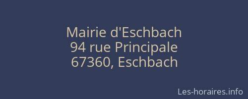 Mairie d'Eschbach