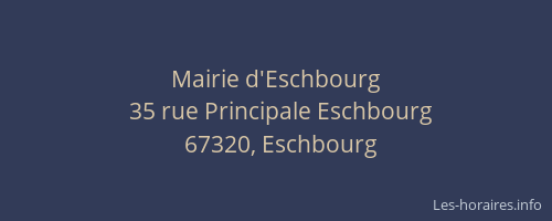 Mairie d'Eschbourg